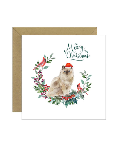 Ragdoll Cat Christmas Card