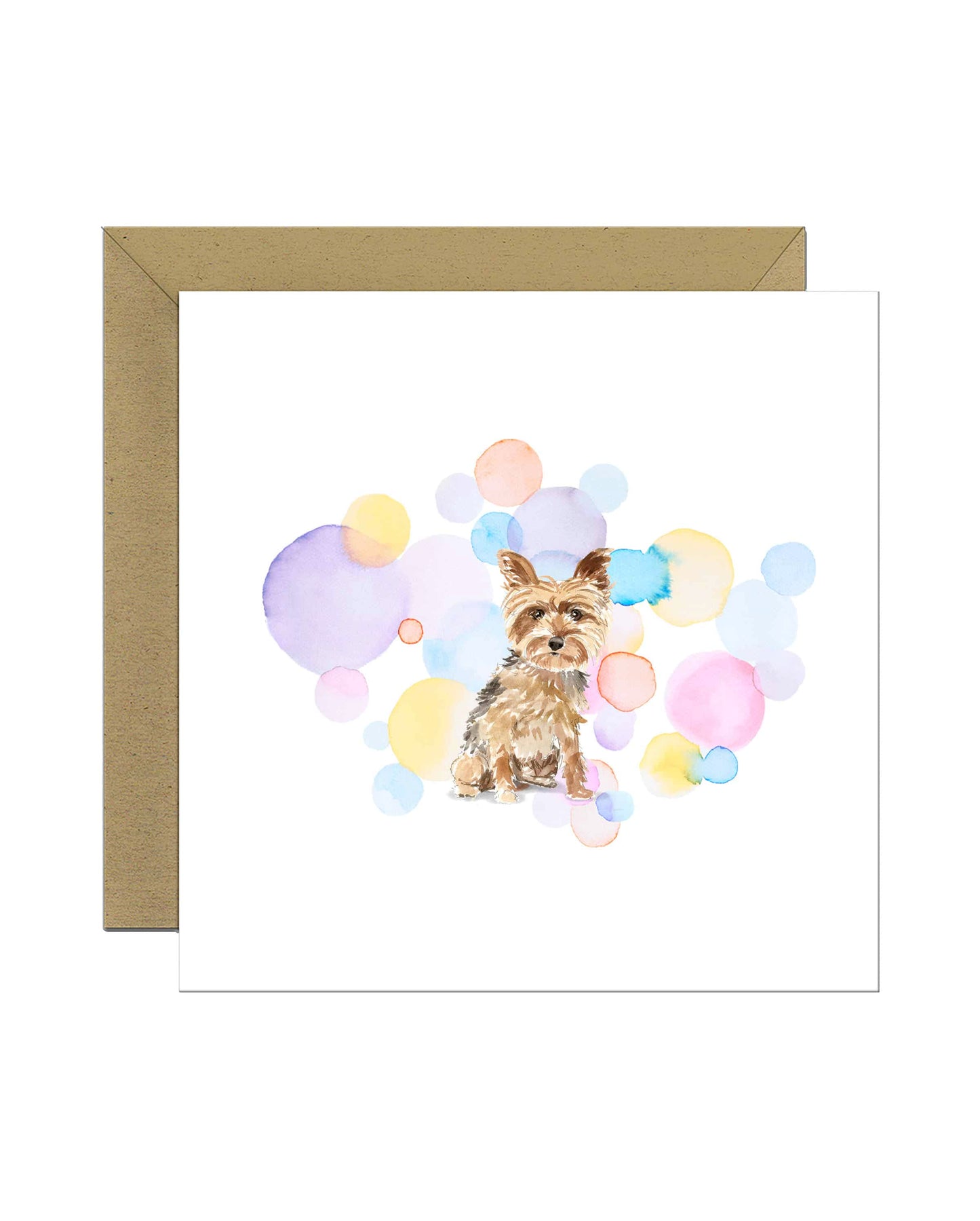 Yorkshire Terrier Dog Splash Card