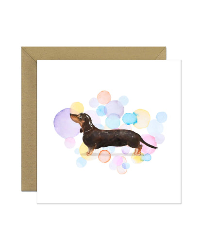 Tan Dachshund Card - Splash