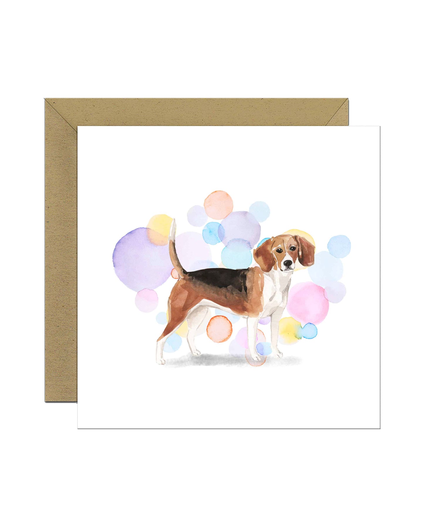 Beagle Dog Splash Card