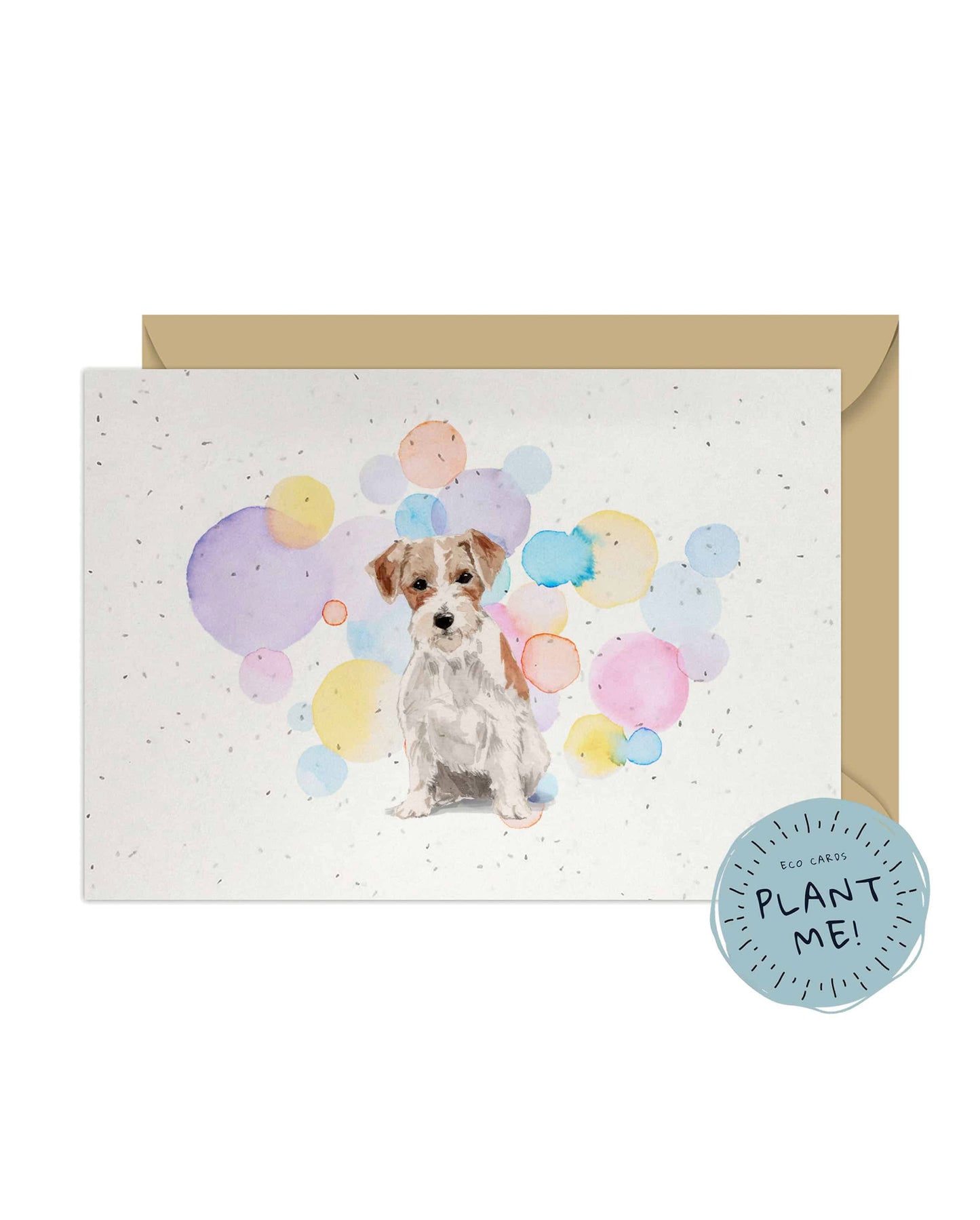 Wire Haired Jack Russell Dog Splash Card