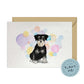 Black & White Miniature Schnauzer Dog Splash Card