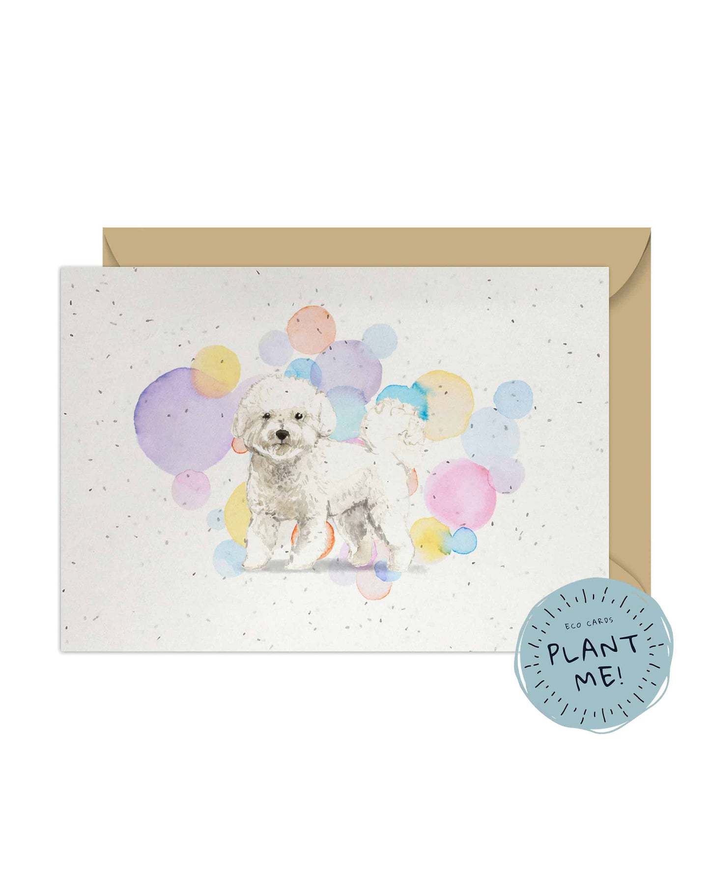 Bichon Frise Dog Splash Card