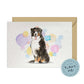 Bernese Mountain Dog Splash Card