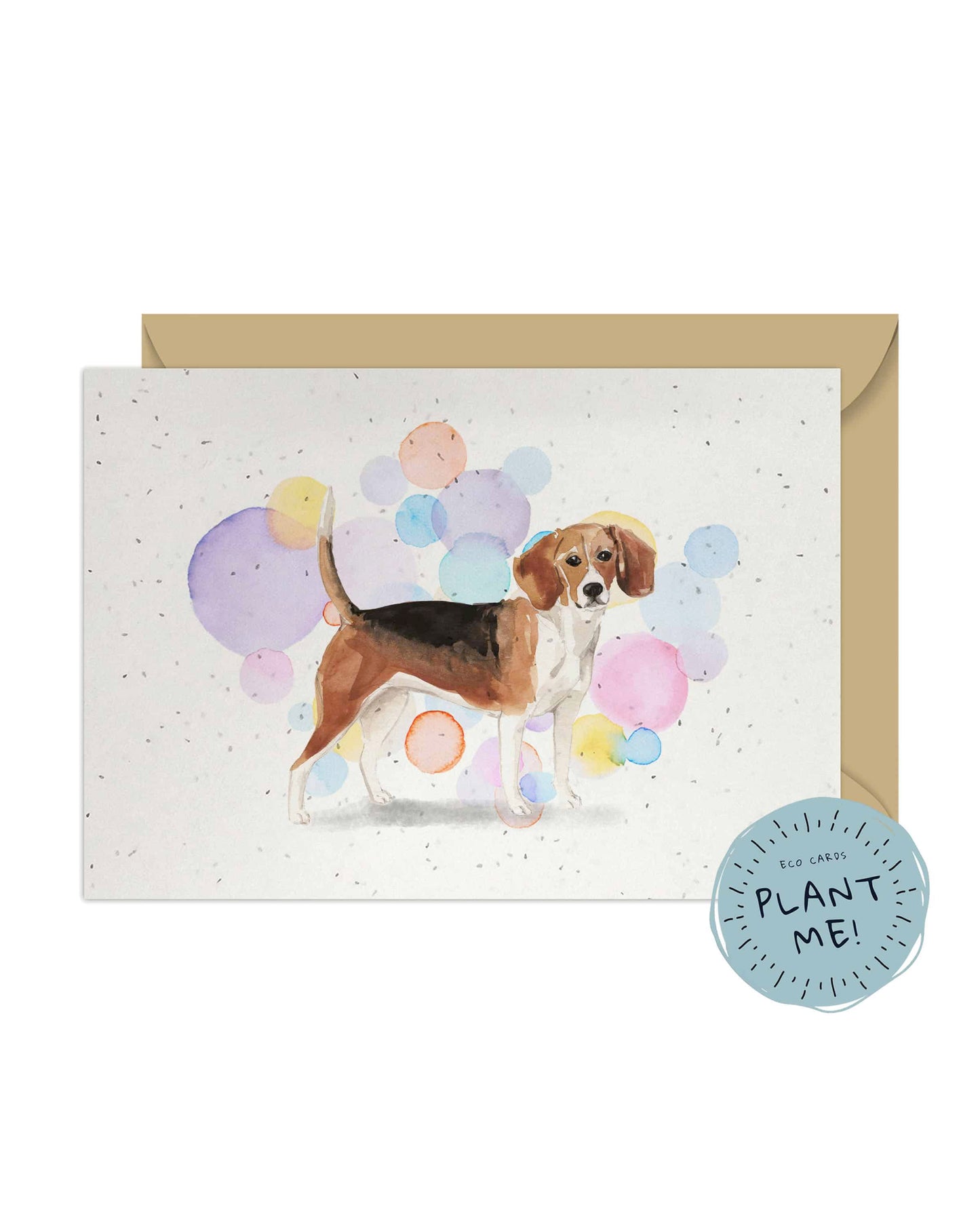 Beagle Dog Splash Card