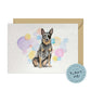 Australian Cattle Dog Splash Card