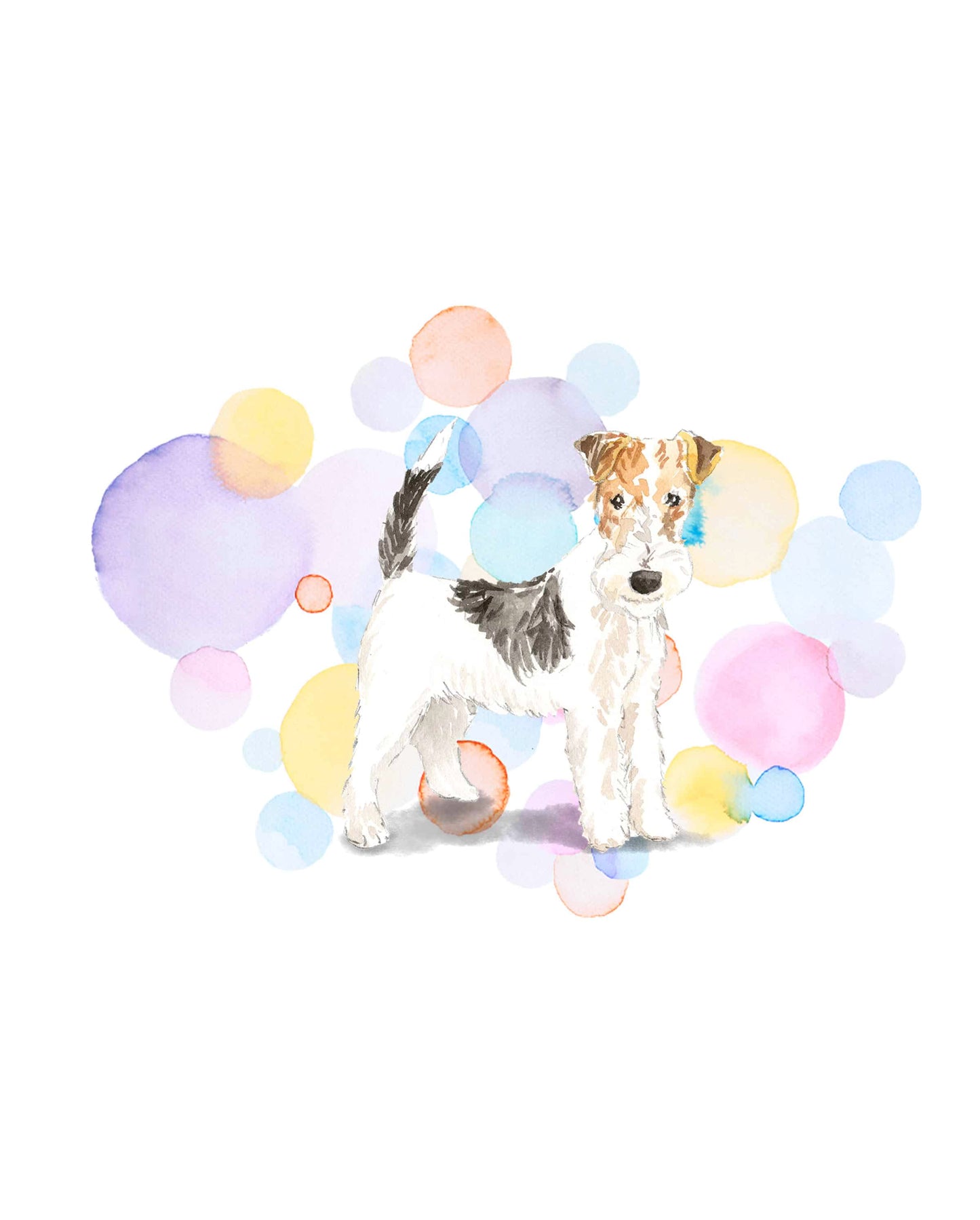 Wire Haired Fox Terrier Dog Splash Card