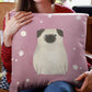 Pug Rose Premium Cushion