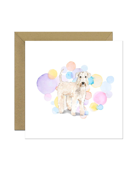 Wheaten Terrier Dog Splash Card