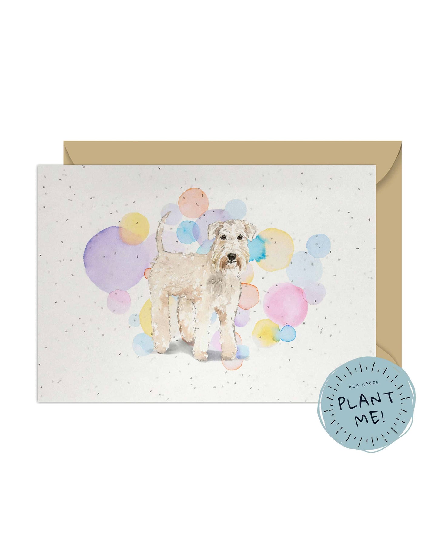 Wheaten Terrier Dog Splash Card