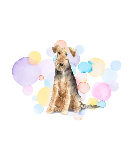 Welsh Terrier Dog Splash Card