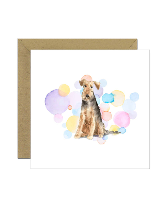 Welsh Terrier Dog Splash Card