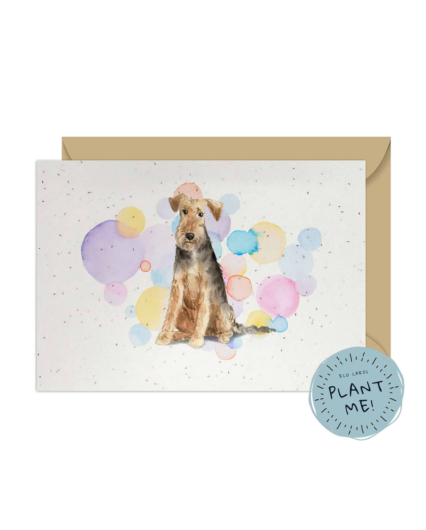 Welsh Terrier Dog Splash Card