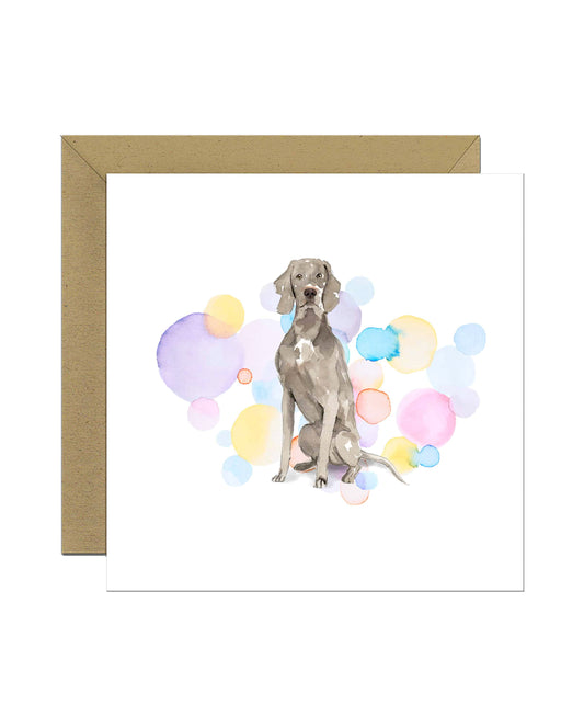 Weimaraner Dog Splash Card