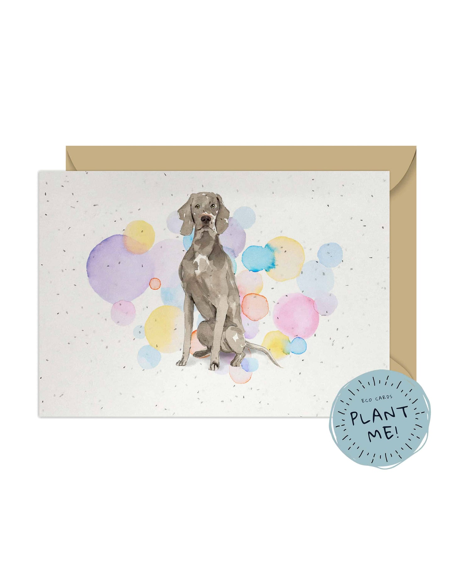 Weimaraner Dog Splash Card