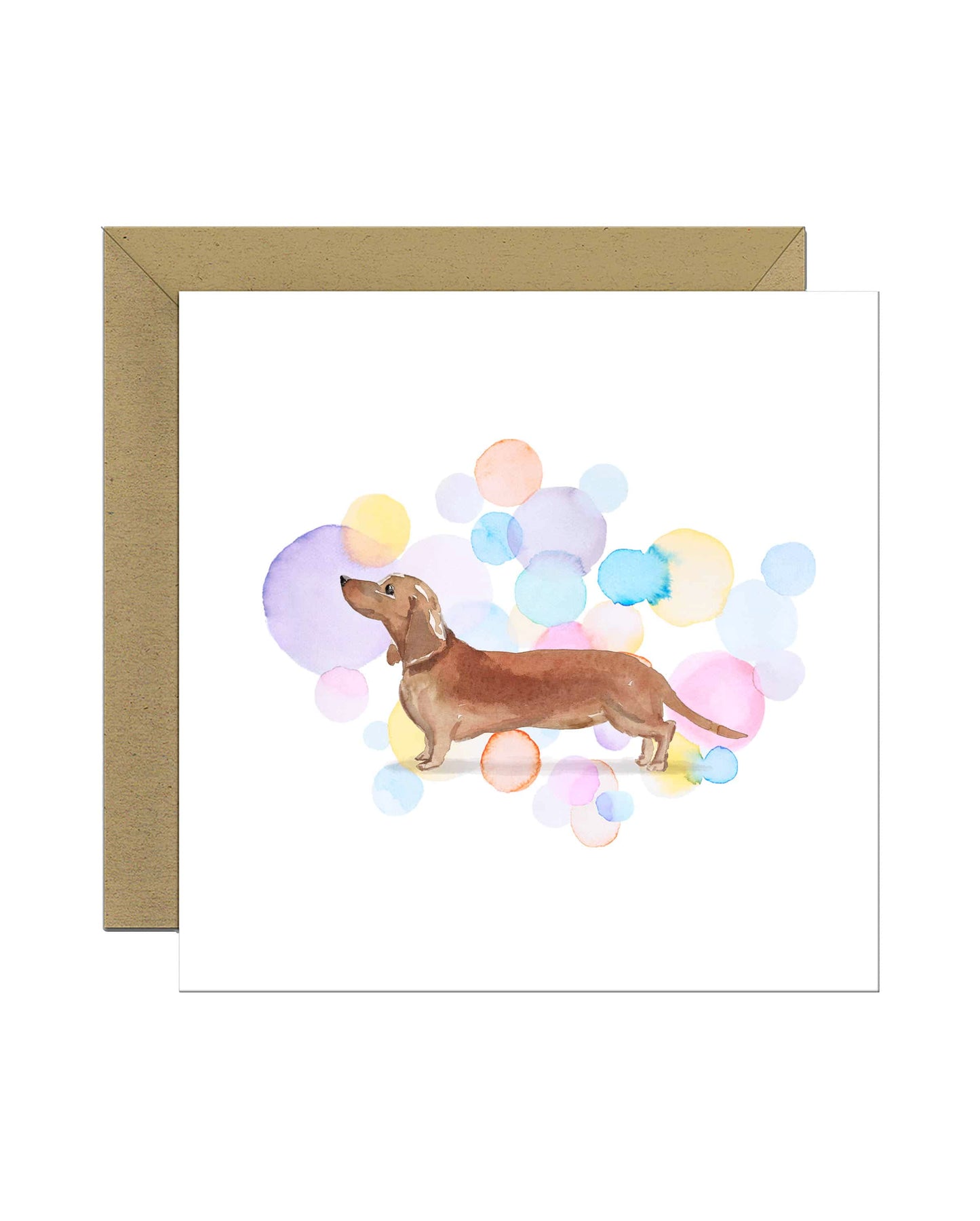 Dachshund Dog Splash Card