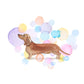 Dachshund Dog Splash Card