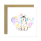 Siberian Husky Dog Splash Card