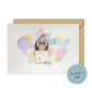 Long Hair Shih Tzu Dog Splash Card