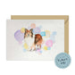 Shetland Sheepdog Dog Splash Card