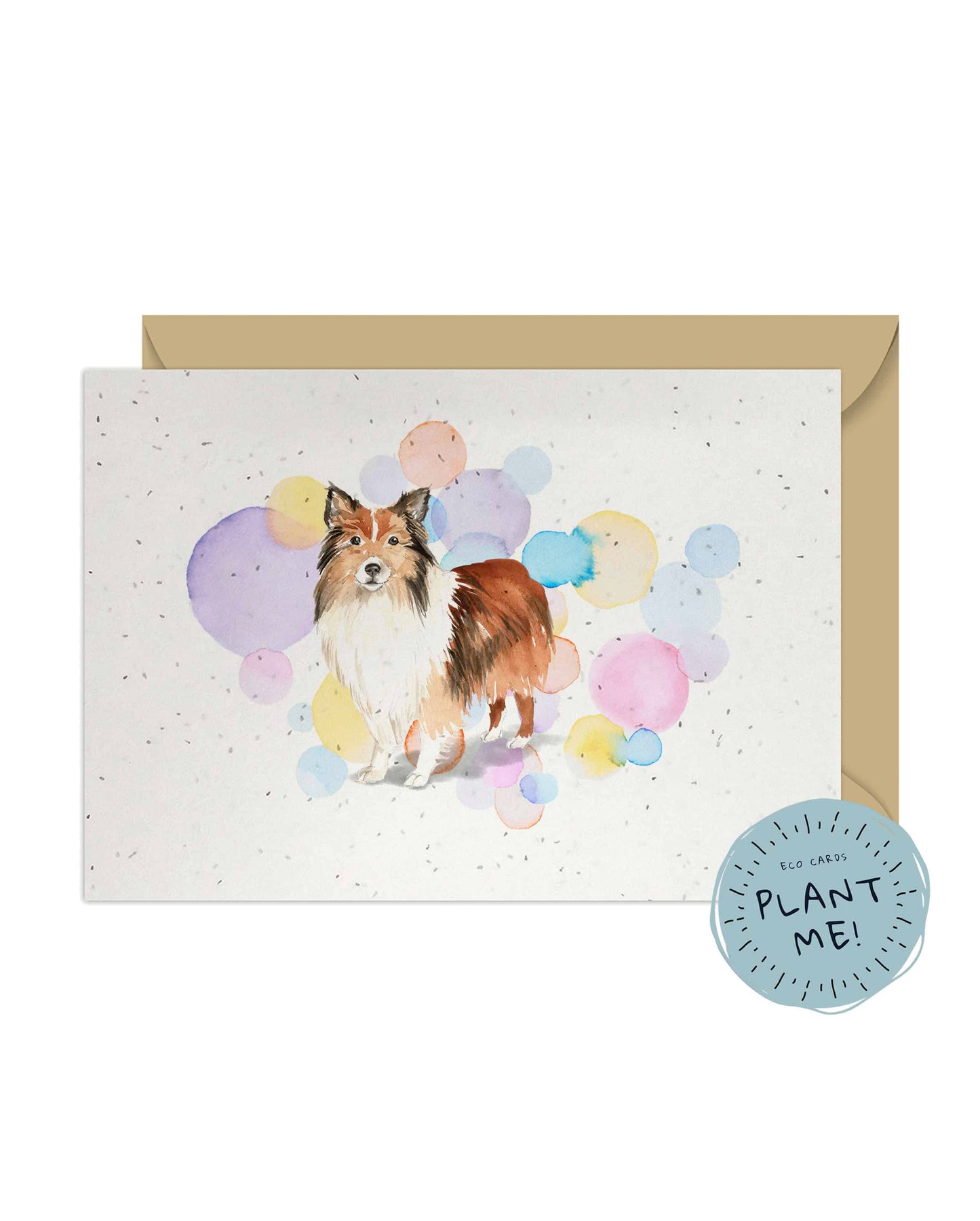 Shetland Sheepdog Dog Splash Card