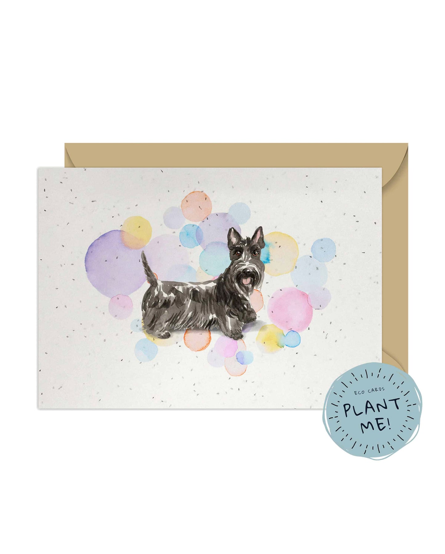 Scottish Terrier Dog Splash Card