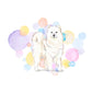 Samoyed Dog Splash Card