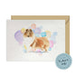 Rough Collie Dog Splash Card