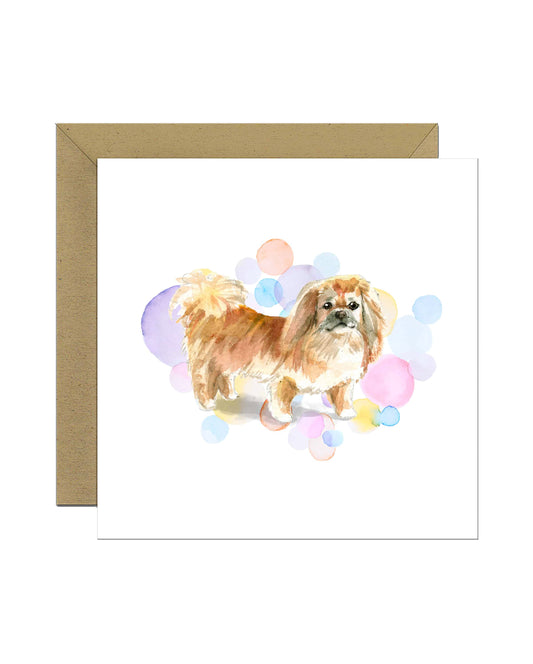 Pekingese Dog Splash Card