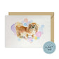 Pekingese Dog Splash Card