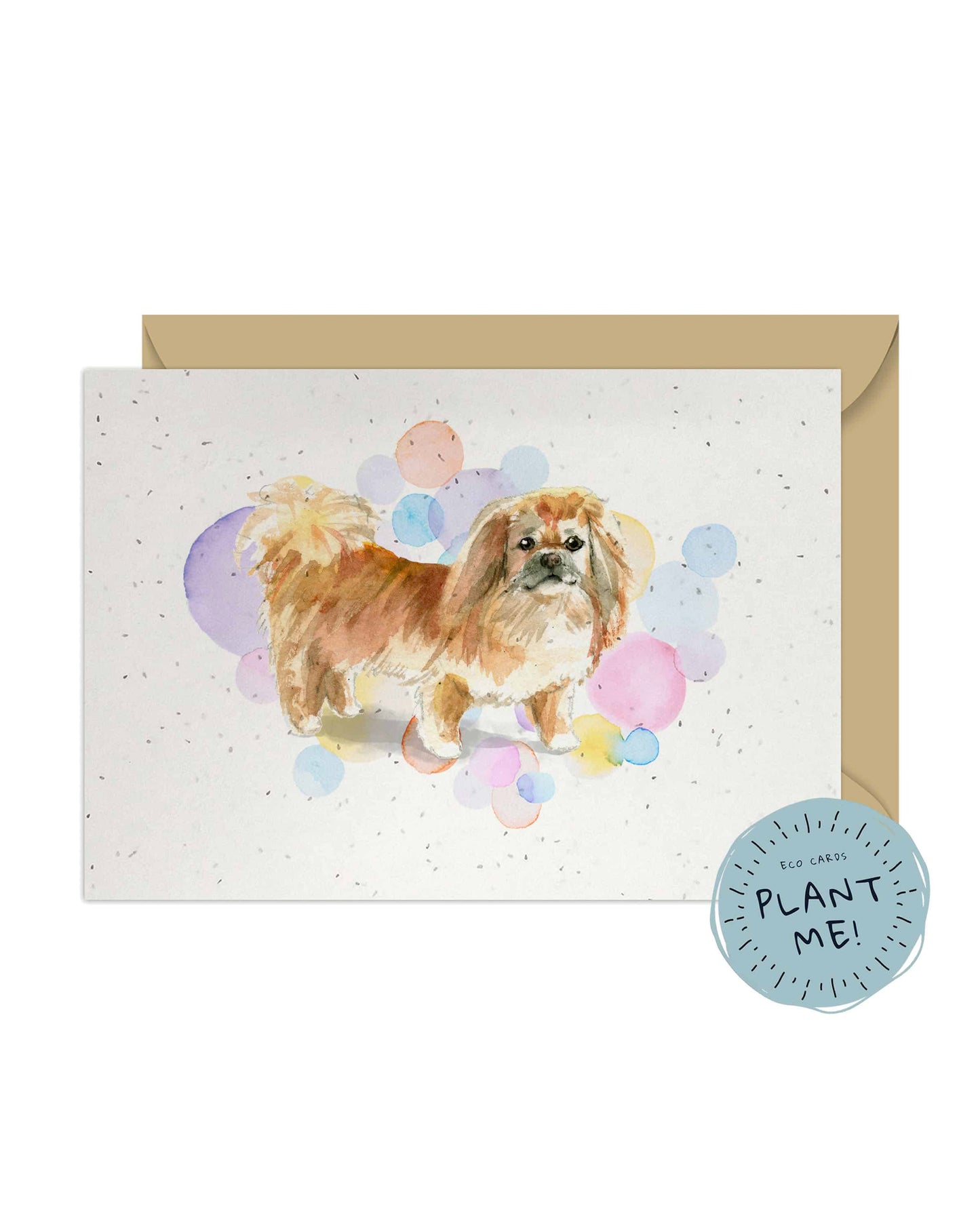 Pekingese Dog Splash Card