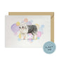 Old English Sheepdog Splash Card