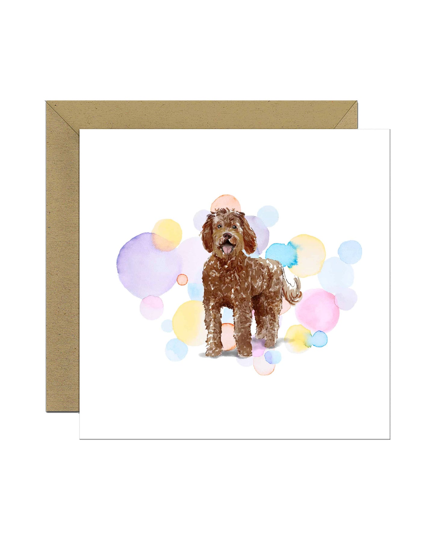 Labradoodle Dog Splash Card