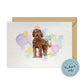 Labradoodle Dog Splash Card