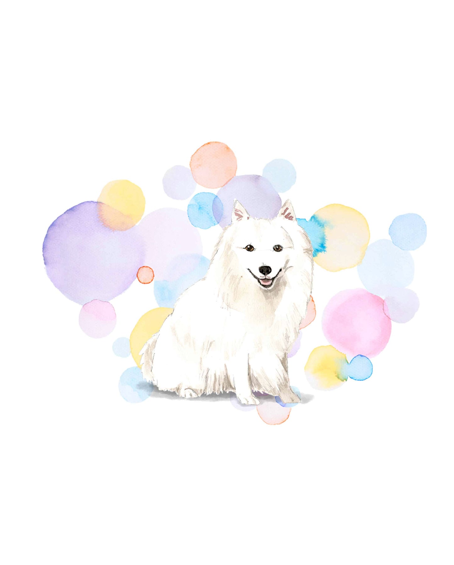 Japanese Spitz Dog Splash Card