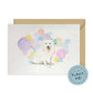 Japanese Spitz Dog Splash Card