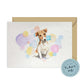 Jack Russell Dog Splash Card