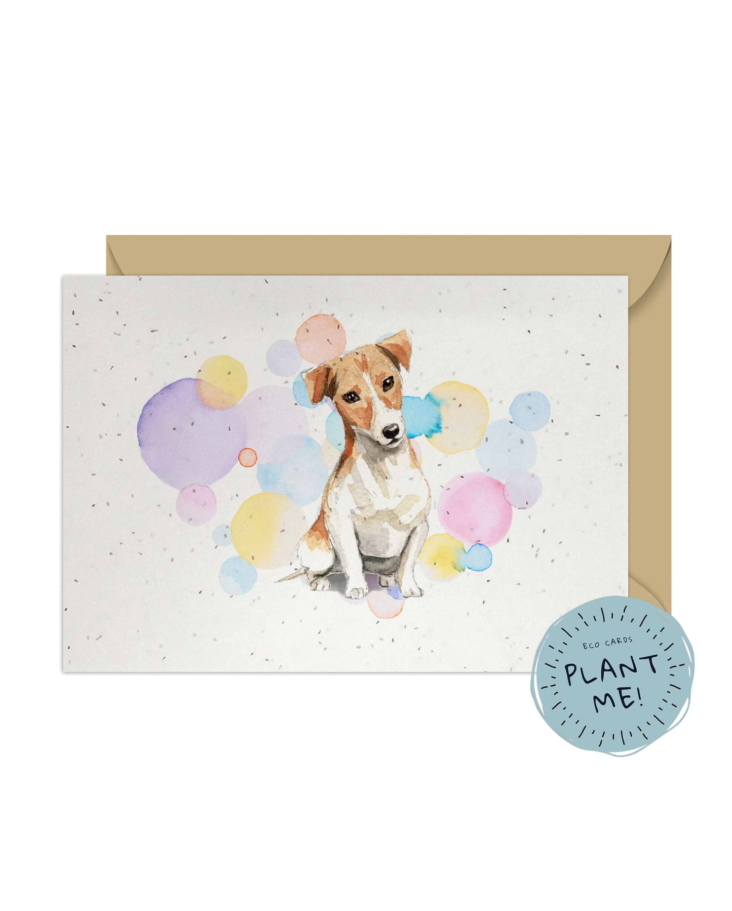 Jack Russell Dog Splash Card