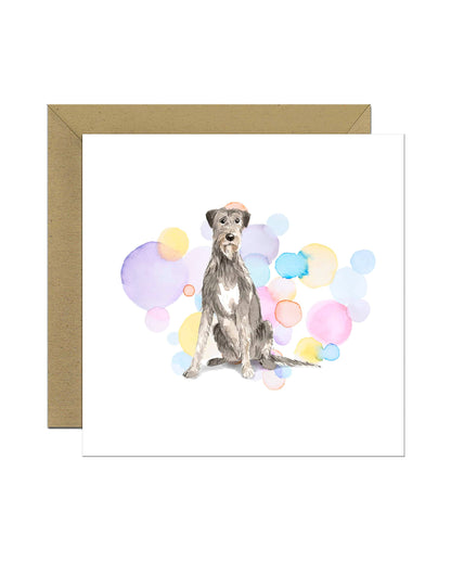 Irish Wolf Hound Dog Splash Card