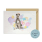 Irish Wolf Hound Dog Splash Card