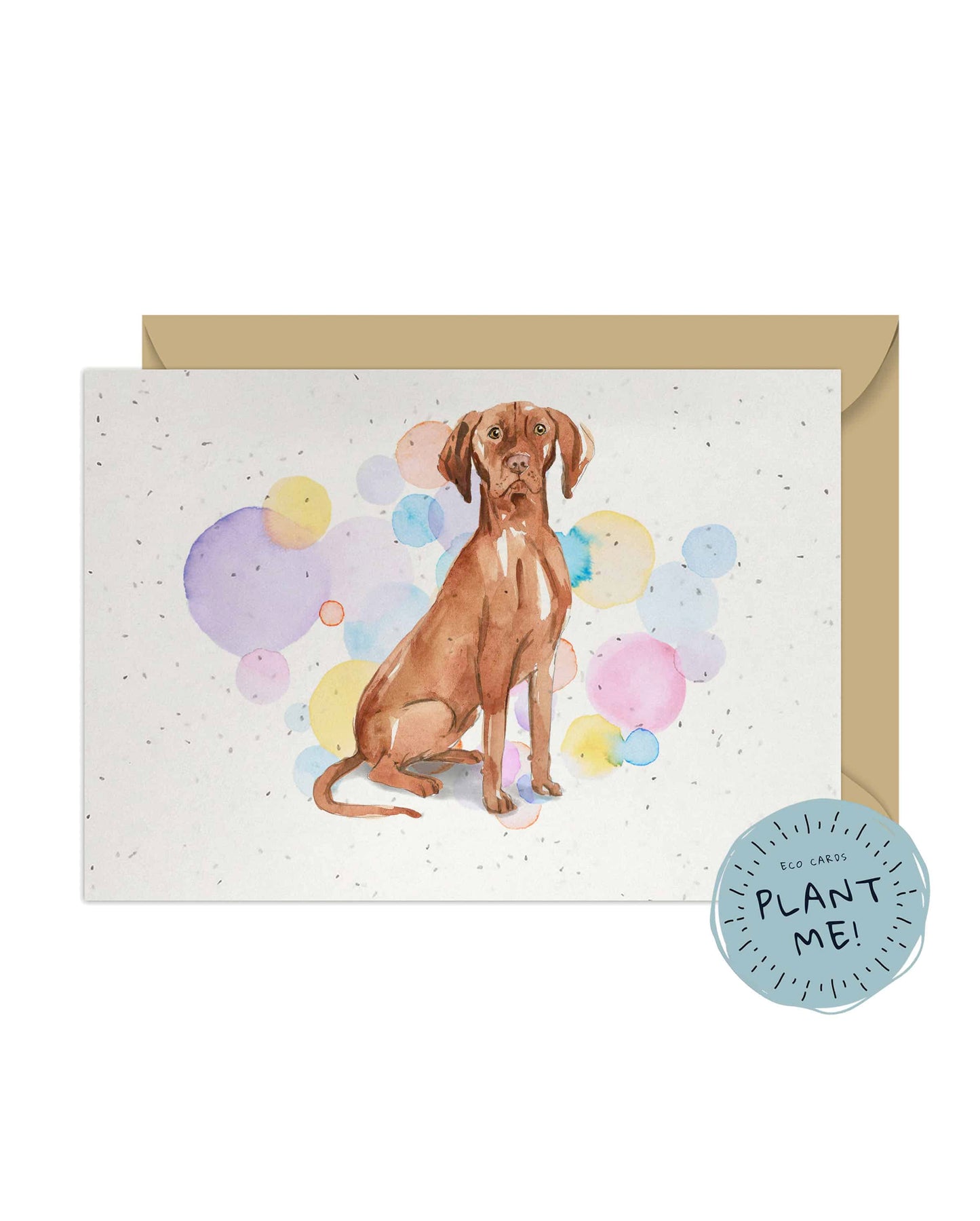 Hungarian Vizla Dog Splash Card