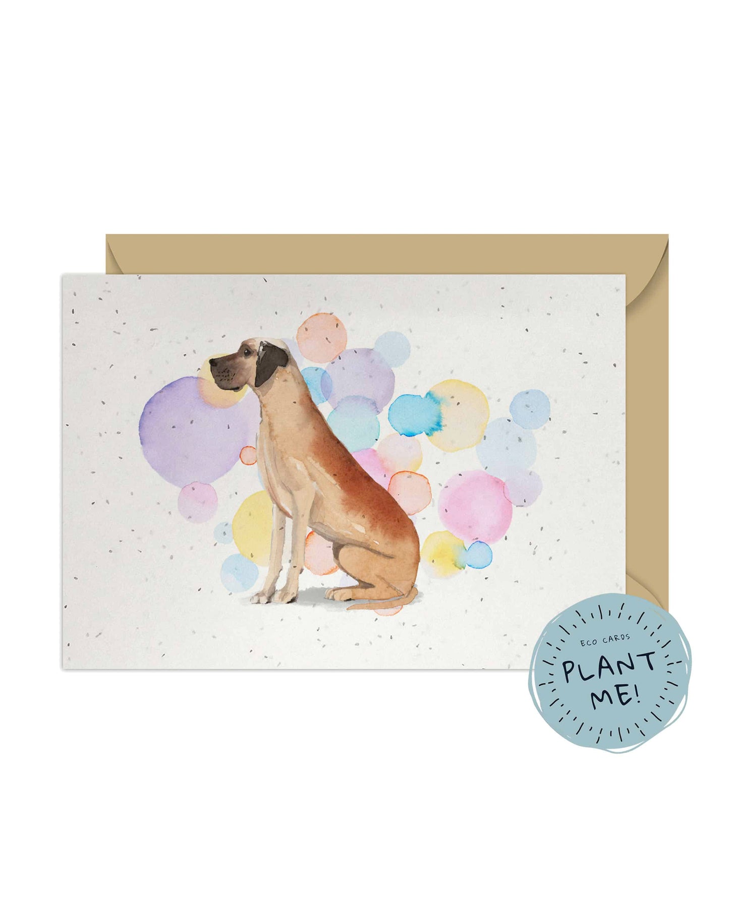 Great Dane Dog Splash Card