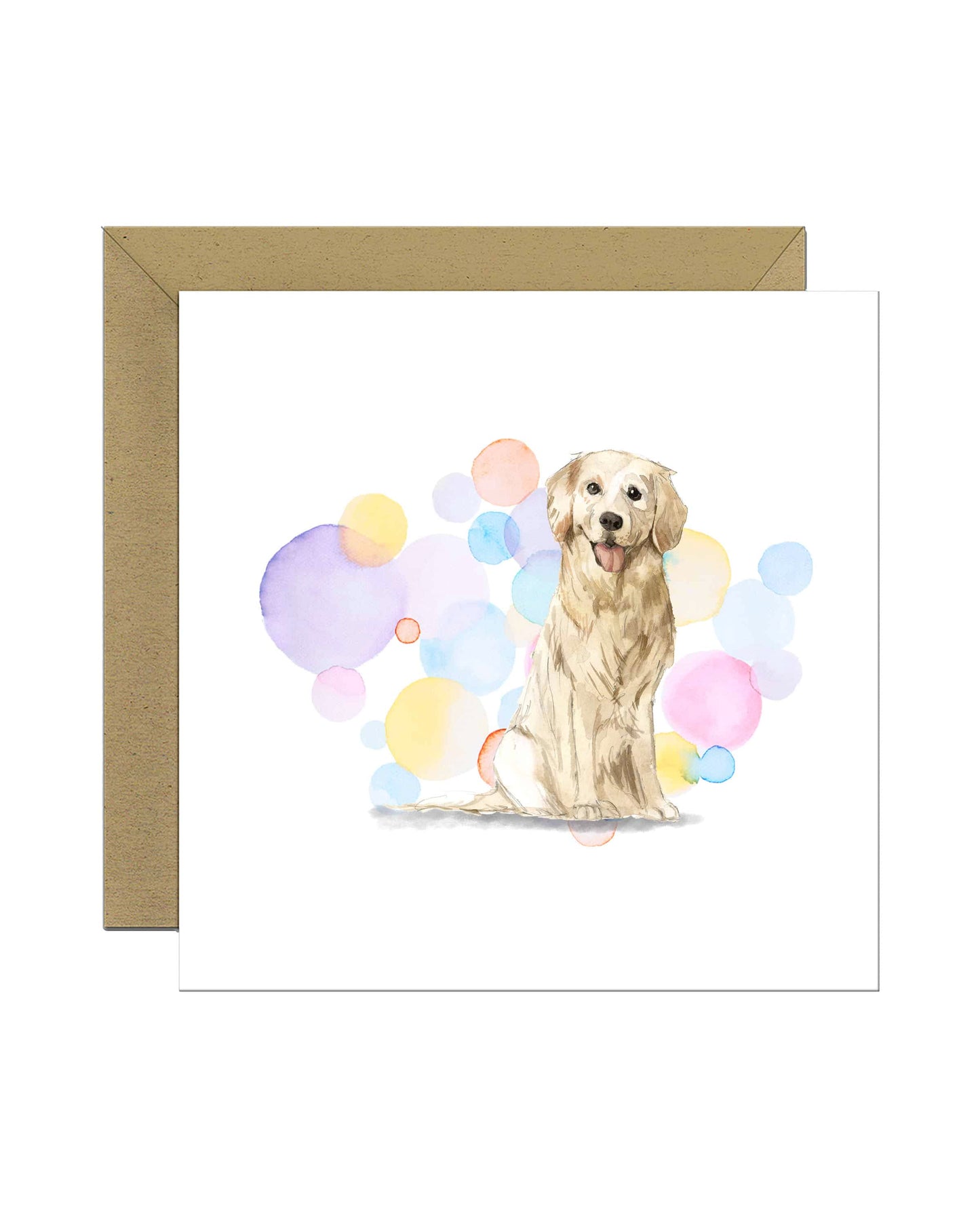 Golden Retriever Dog Splash Card