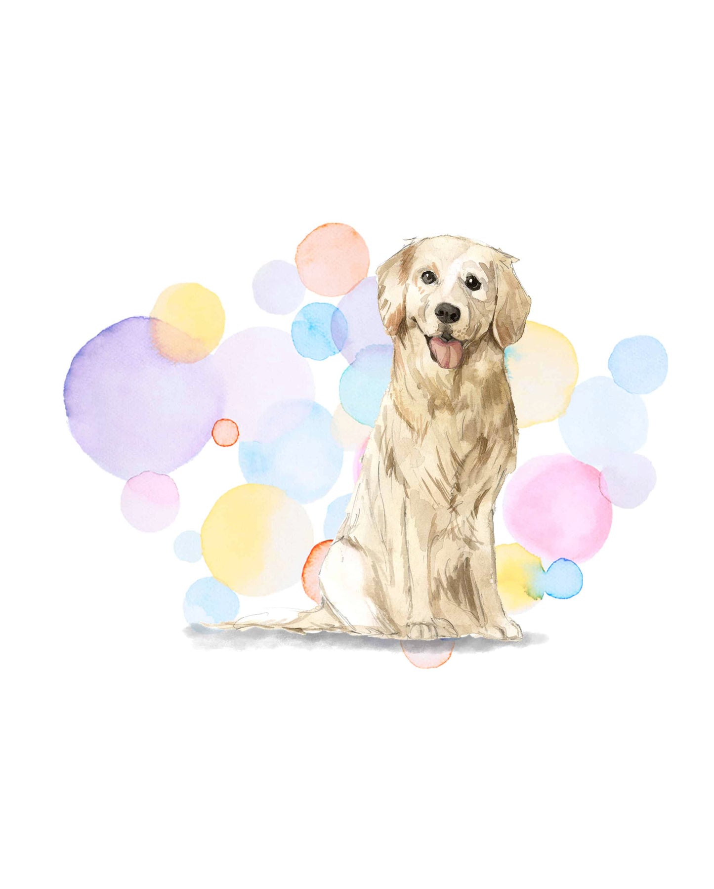 Golden Retriever Dog Splash Card