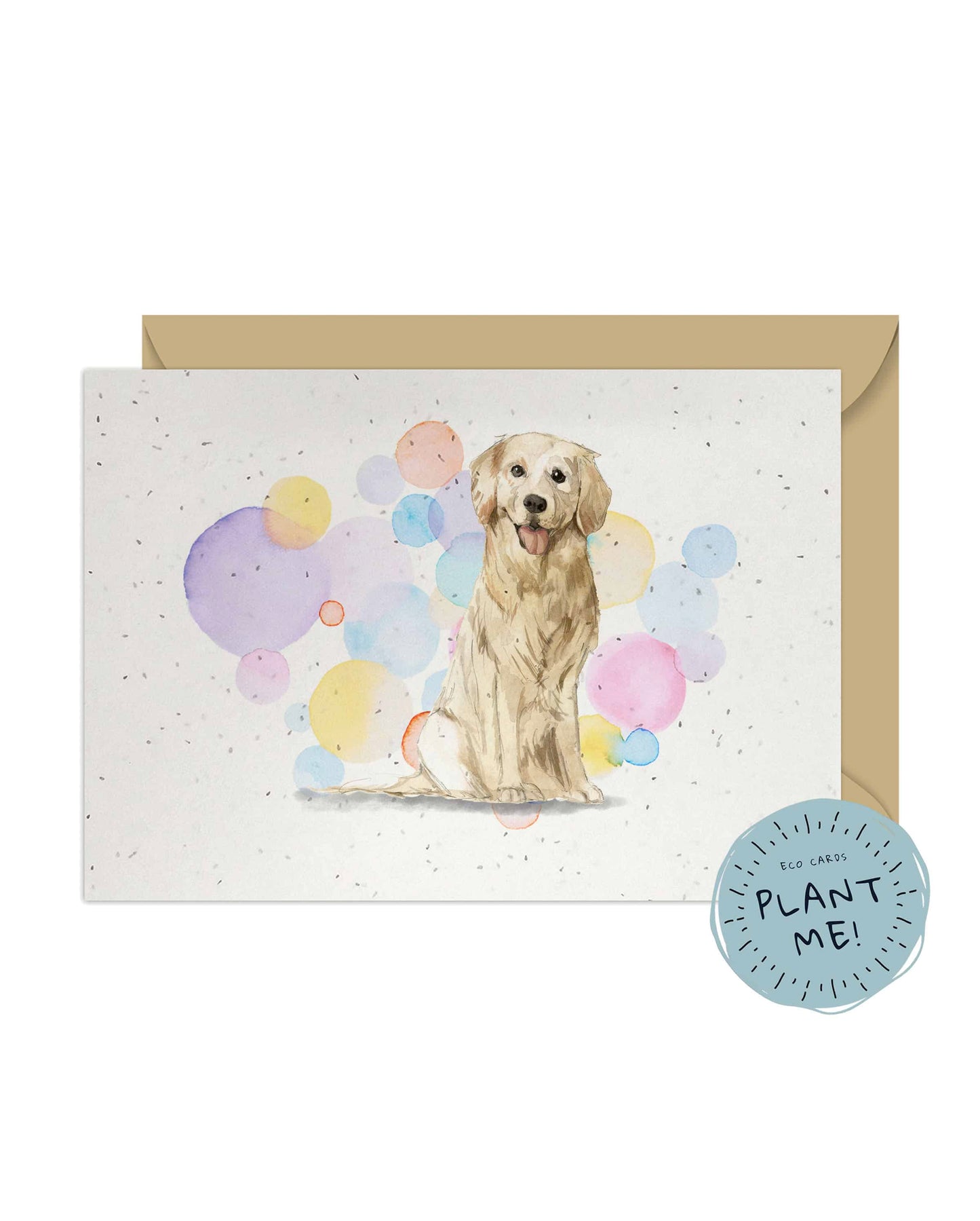 Golden Retriever Dog Splash Card