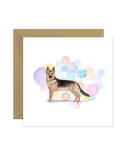 German Shepherd Dog Splash Card