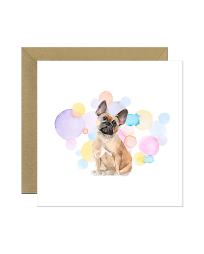 French Bulldog Dog Splash Card