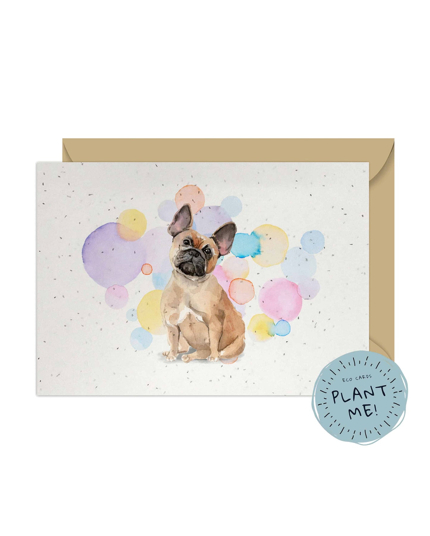 French Bulldog Dog Splash Card