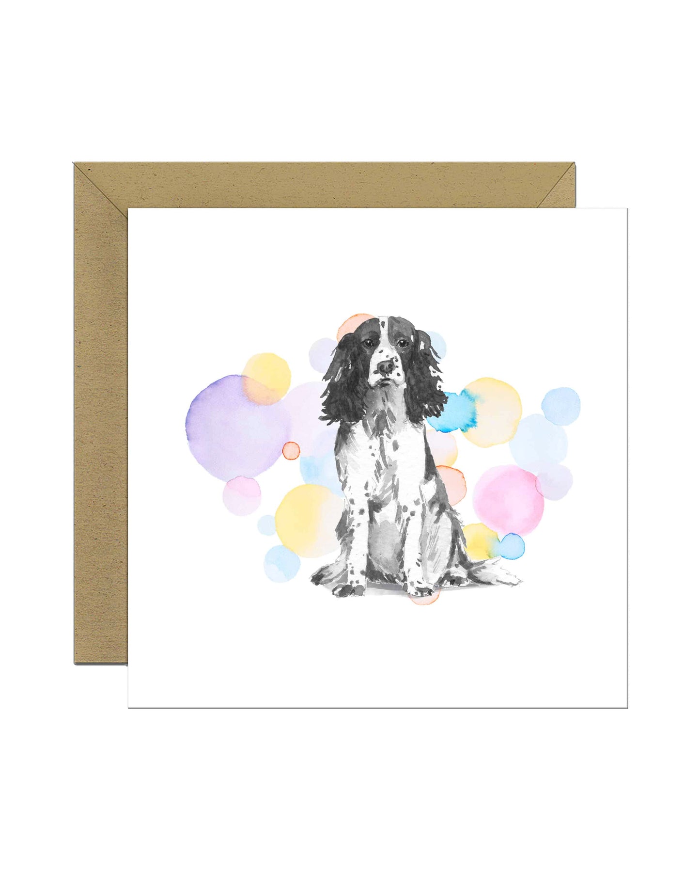 English Springer Spaniel Dog Splash Card