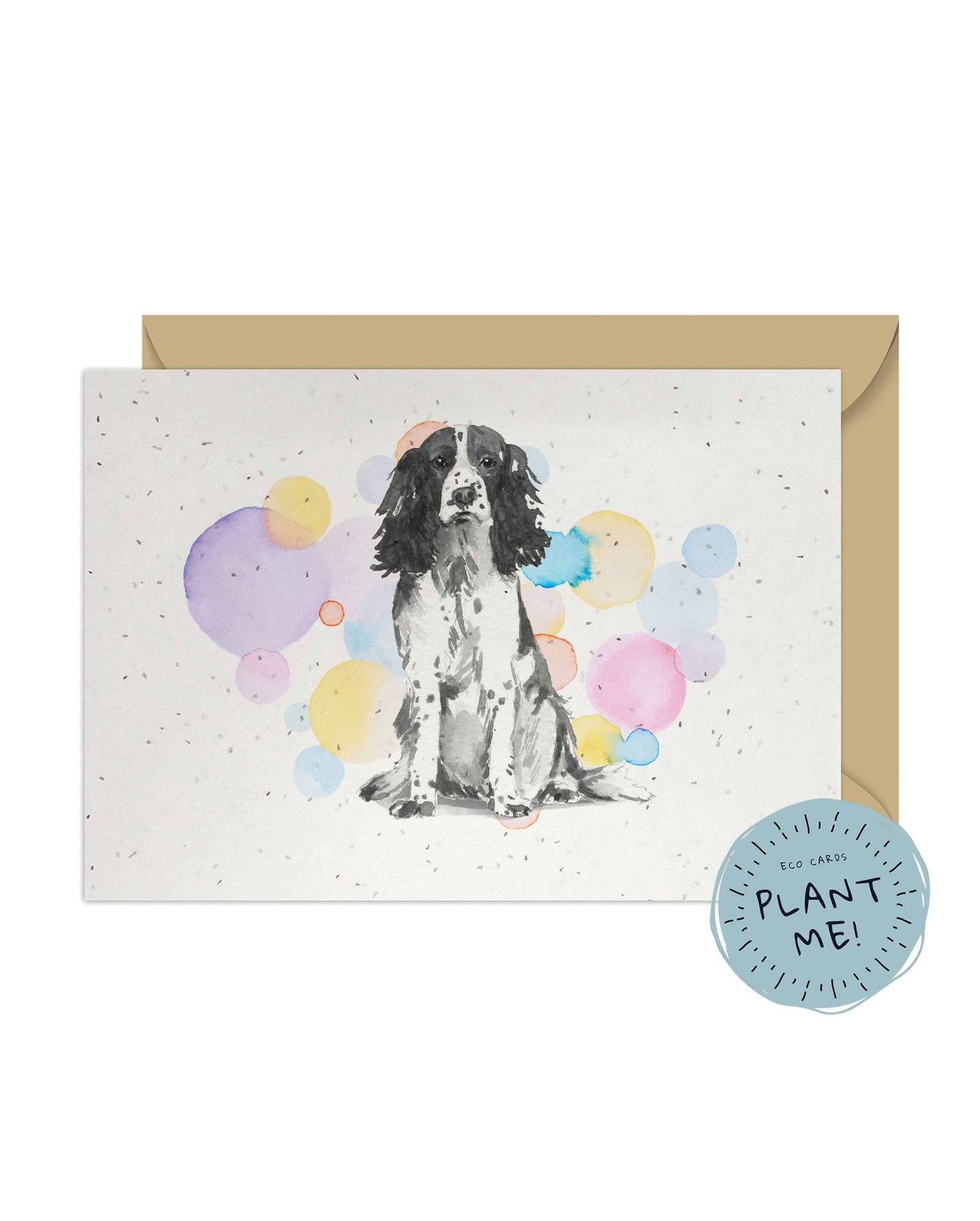 English Springer Spaniel Dog Splash Card